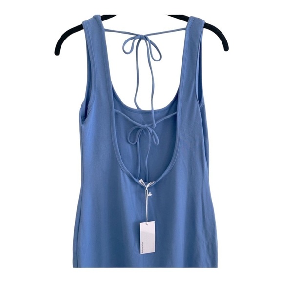 REFORMATION Nero Knit Midi Dress Open Back Sleeveless Light Blue Medium NWT - Picture 11 of 11